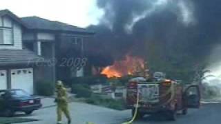 Fire footage from inside the line in hidden hills estates.