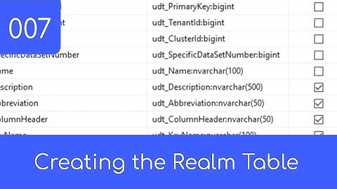 007 - The Realm Table - SQL Master Data Management