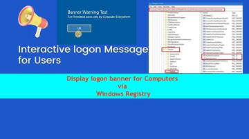 Display logon banners for Windows PCs via Windows Registry