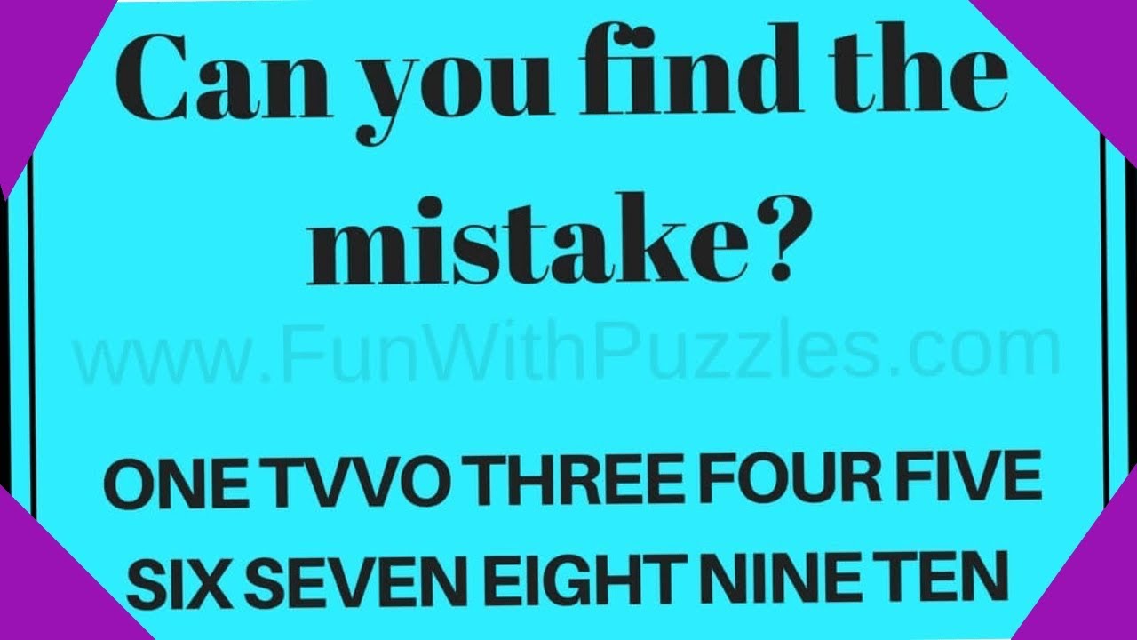 Spot the Mistake: Picture Puzzles Challenge