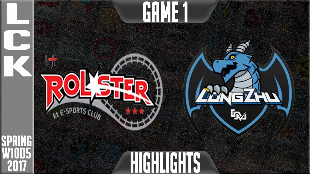 KT Rolster vs LongZhu Gaming Highlights Game 1 - LCK W10D5 Spring 2017 KT vs LZ G1