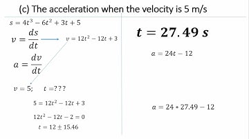 Example: Rectilinear motion/application of equations of motion