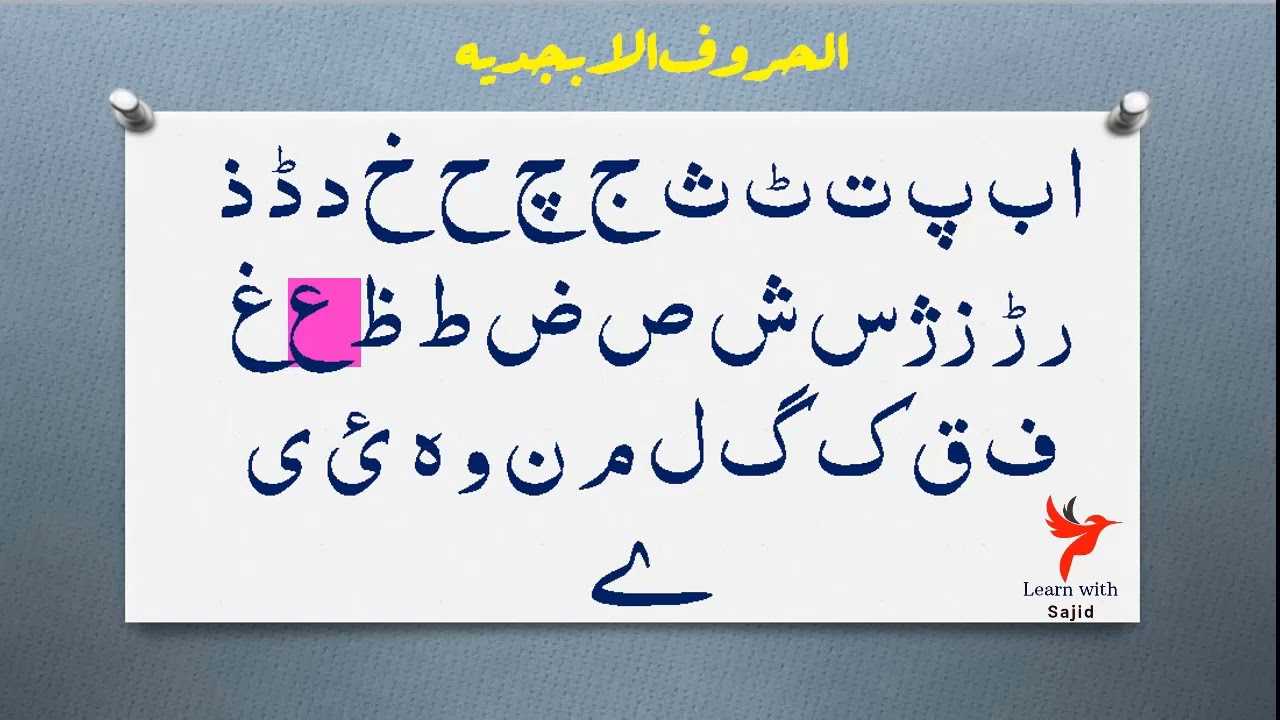 الحروف الأبجدية | الحلقة الأولى 1 | اللغة الأردية و الهندية