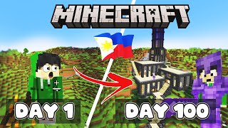I Played Minecraft for 100 days. . .  (Tagalog | Minecraft 1.19)