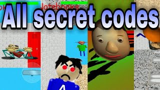 All 4 secret codes in Baldi's basic super duper fast edition (baldi's basic Android mod) screenshot 3