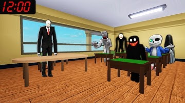 NGÀY ĐẦU ĐI HỌC VÀO NHẦM NGÔI TRƯỜNG CHỈ DẠY HỌC CHO MA TRONG ROBLOX | Thử Thách SlenderMan