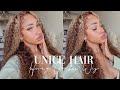 Unice Ombre Honey Blonde Highlight Lace Front Curly Wig