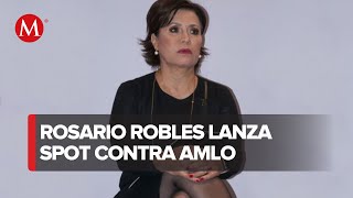 Rosario Robles reaparece con spot y critica a gobierno de AMLO en adelanto de su bioserie