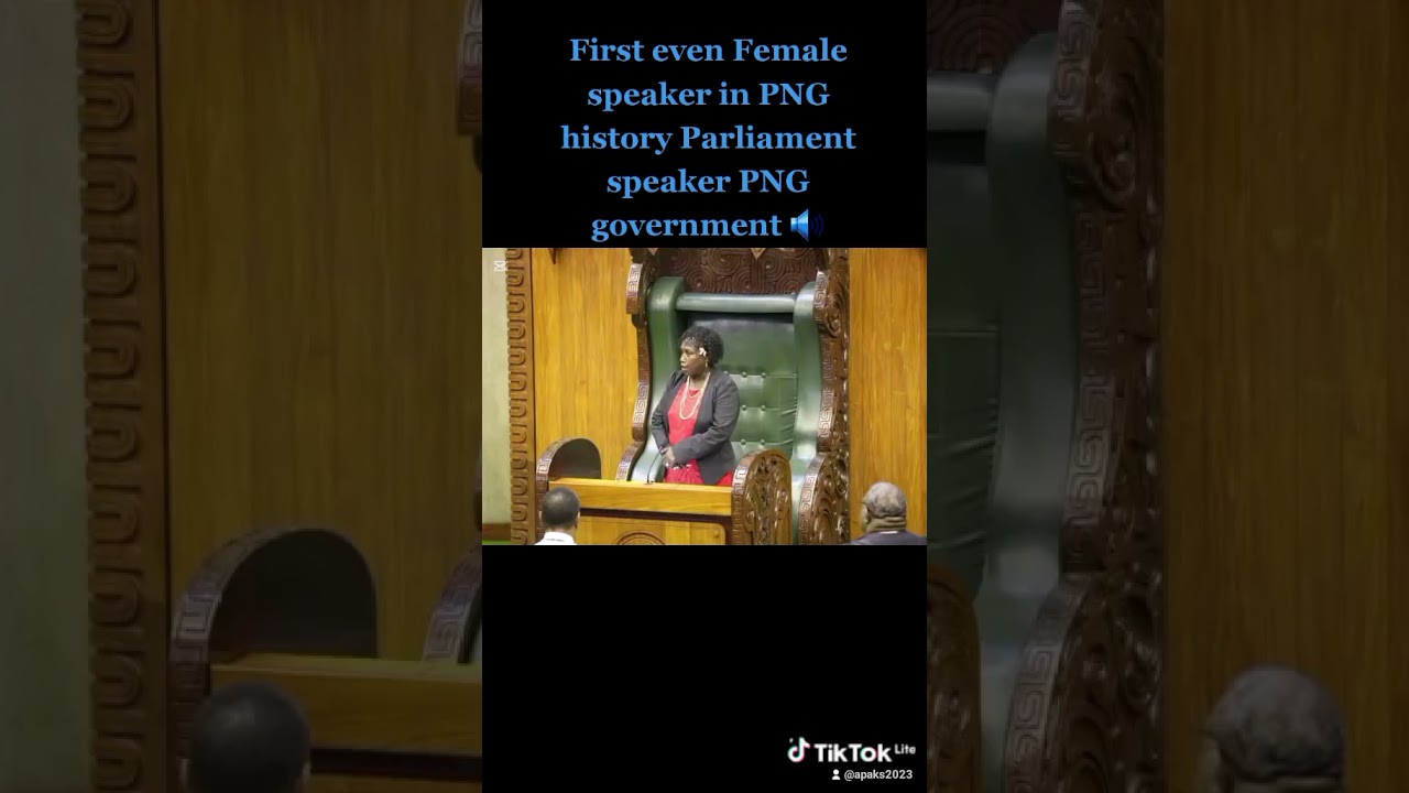 female speaker of the parliament in PNG history 