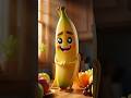 Cute Banana 🍌 Turns Into a Talking Superhero | 3D AI Animation Shorts #ai #fruit #shortsfeed #shorts