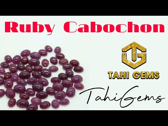 Ruby Cabochon cho nhẫn nam vàng 10k cùng TahiGems 5956