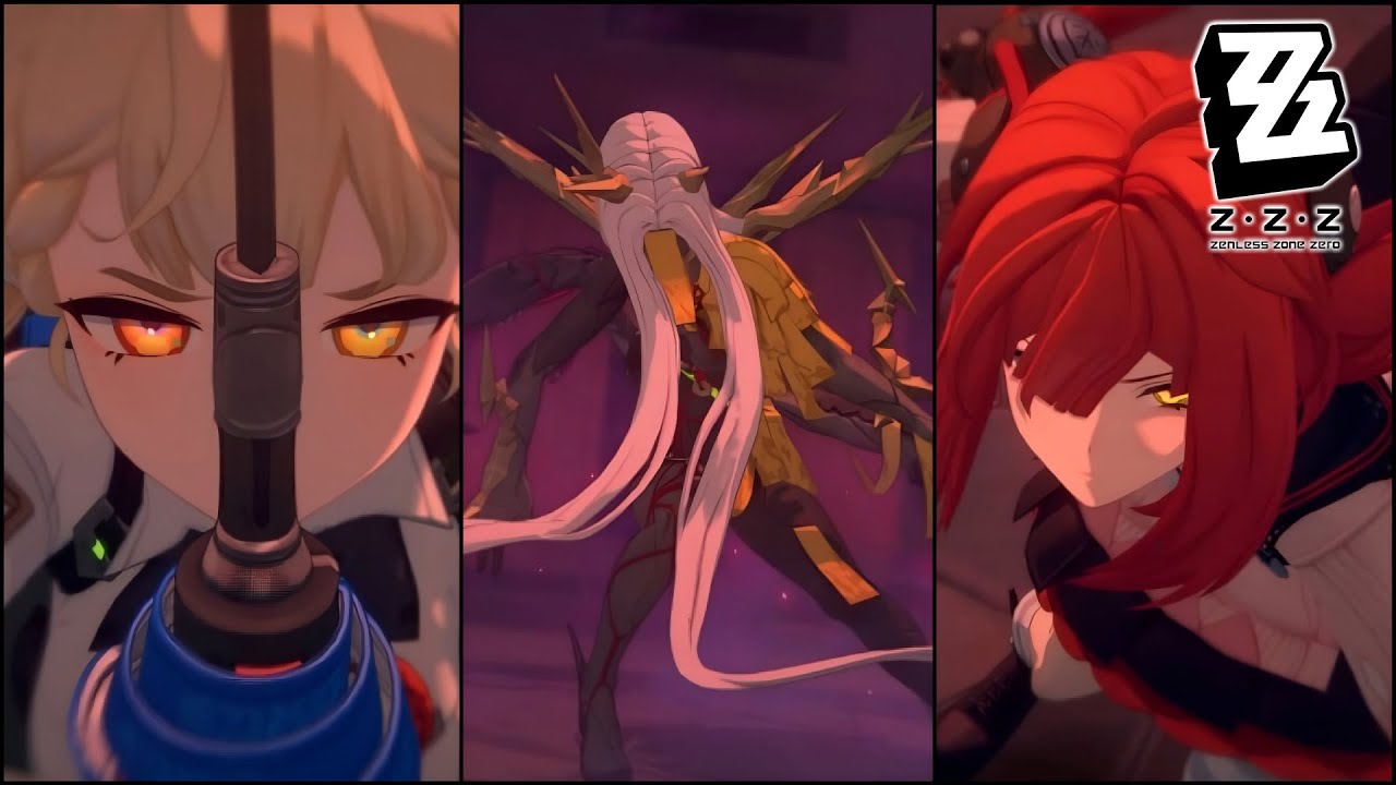 Alice & Yuzuha Vs White Haired Ghost Woman Boss Fight Cutscene | Zenless Zone Zero 2.1