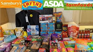 A big shopping day. #haul #sainsbury #sainsburys #asdagroceryhaul #smyths #farmfood #haulvideo