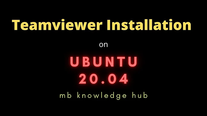 How to install teamviewer on Ubuntu 20.04 / linux
