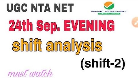 #ugcnet#24 September evening shift paper analysis#24th sept. shift-2 paper
