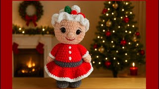 Crochet Mrs Claus – Cute & Festive Amigurumi Tutorial (Perfect Christmas Pair with Santa!)