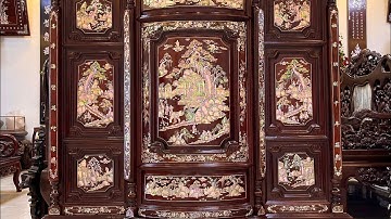 Tủ thờ cẩm lai cẩn ốc Singapore - hàng cao cấp.