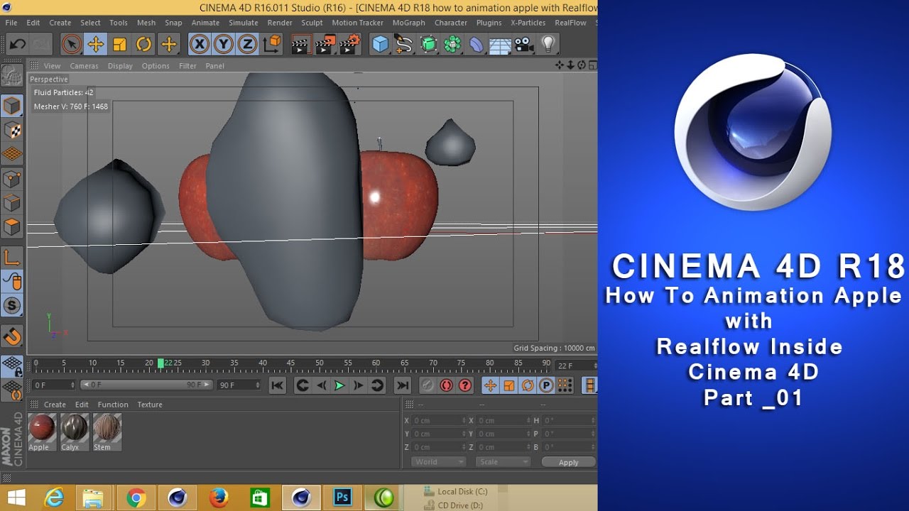 4d Rotation Apple CINEMA 4D | how to animation apple with Real Flow Inside Cinema 4D ...