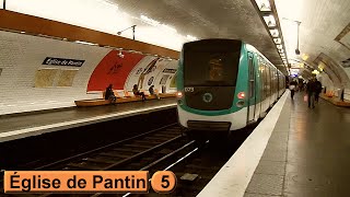 Église de Pantin | Ligne 5 : Métro de Paris ( RATP MF01 )