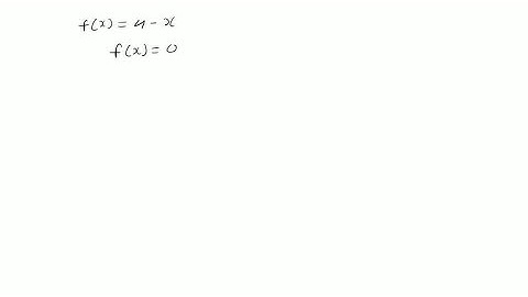 Find the zero of the linear function. f(x)=4-x