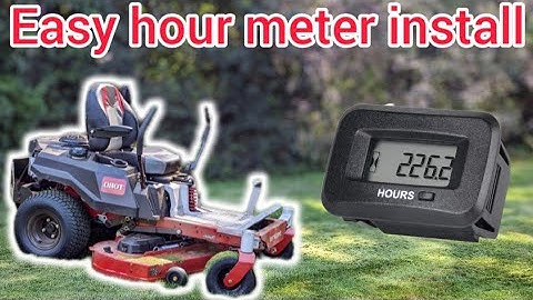 TORO TIMECUTTER EASY HOUR METER INSTALL