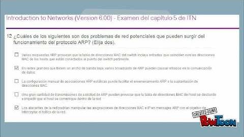 Introduction to Networks (version 6.00) - Examen del capítulo 5 de ITN 2017