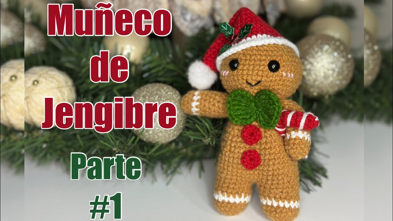 Muñeco GALLETA de JENGIBRE a CROCHET//Parte 1