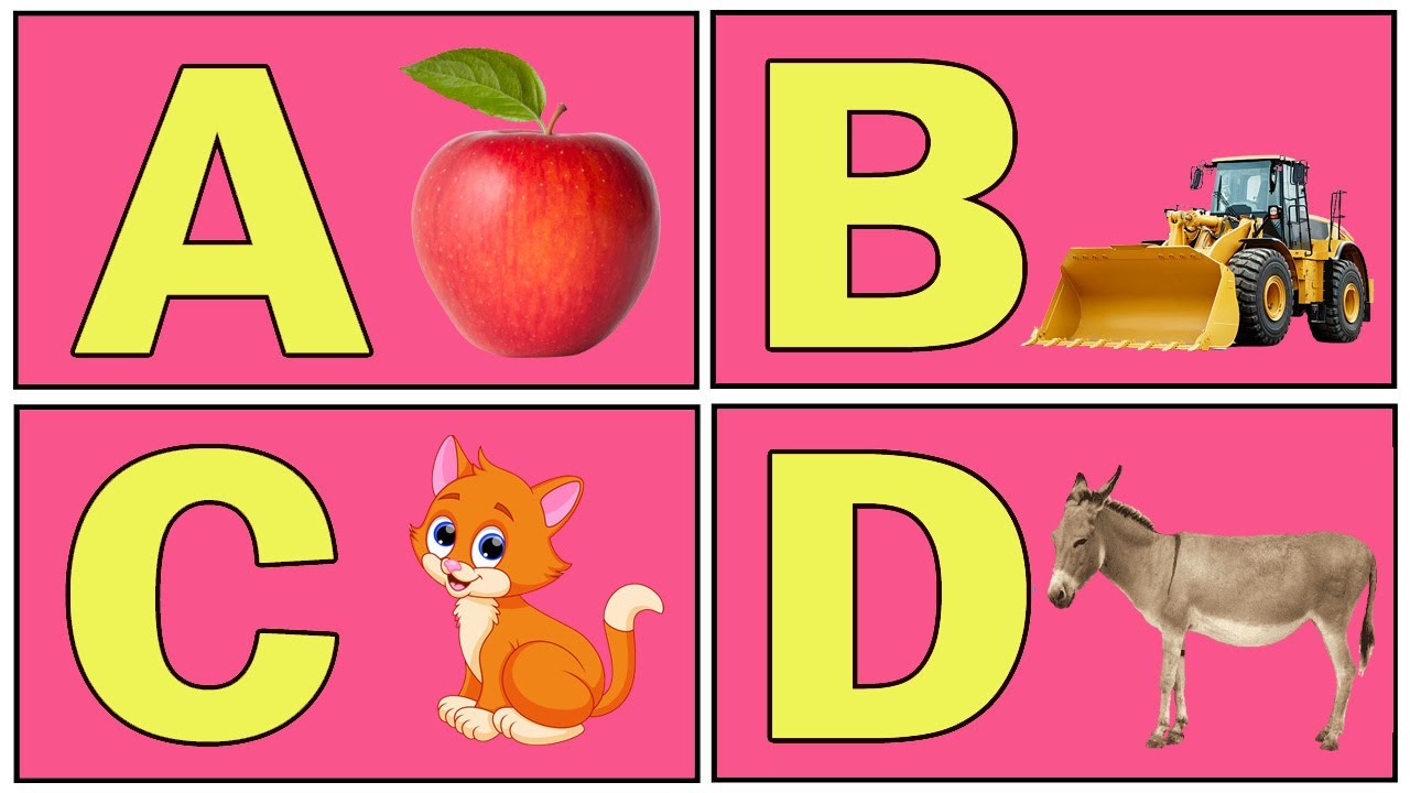 A for apple | abcd | phonics song | a for apple b for ball c for cat ...