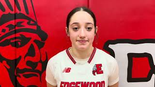 Post game interview with Edgewood's Carly Kray after scoring 34 in a playoff win over Crestwood