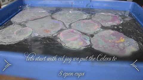 Fluid art with acrylic Fifty shades of grey with 20 colors