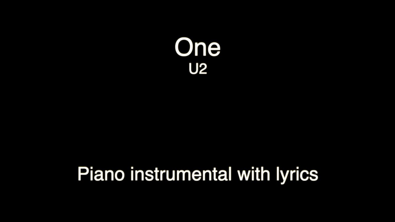 One U2 (piano karaoke) YouTube