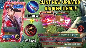 CLINT NEW COMBINED ITEMS | NEW UPDATED BEST CLINT BUILD | NEW ITEMS ARE TOTALLY BROKEN | MLBB