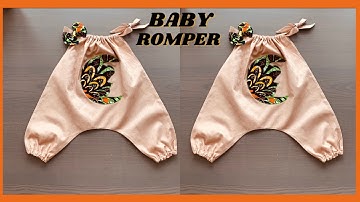 DIY HOW TO SEW STYLISH ROMPER JUMPSUIT FOR BABY | BEGINNERS EASY VIDEO #helloangel.design
