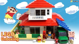 Crayon Shin Chan House Lego Toys Unboxing Review Shinnosuke Bricks JG3625 (ToyTown) screenshot 3