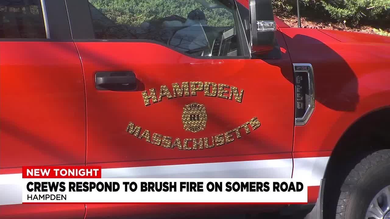 Hampden crews respond to brush fire - YouTube