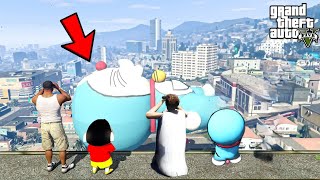 Shinchan and Franklin Found Biggest Doraemon in GTA 5