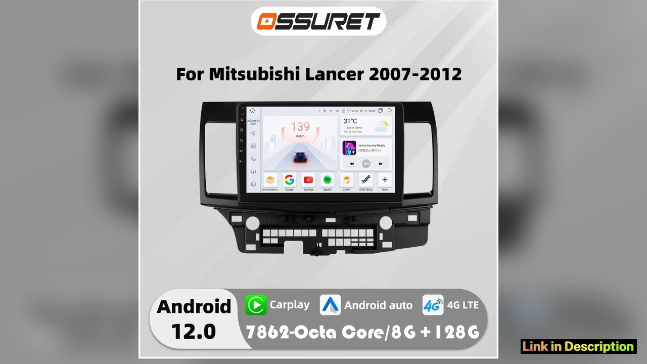 4G Carplay Android Auto Multimedia for Mitsubishi Lancer 20072017 Autoradio car intelligent