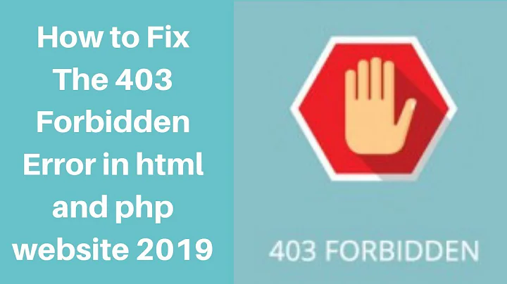 How to Fix The 403 Forbidden Error in html and php website 2019