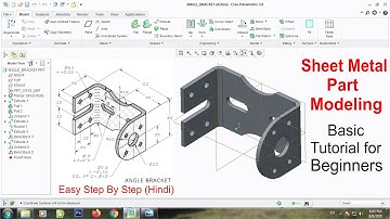 Sheet Metal Part Modeling Tutorial For Beginners (Hindi) | Creo
