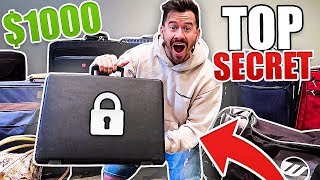 I Bought $1000 of Lost Luggage at an Auction and Found This.. (TOP SECRET LOCKED BRIEF CASE!!)