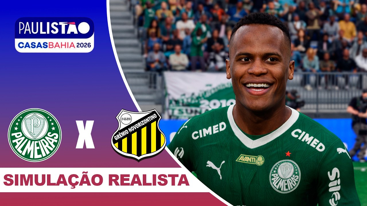 PALMEIRAS X NOVORIZONTINO | Paulistão 2026 FINAL | Simulação Realista