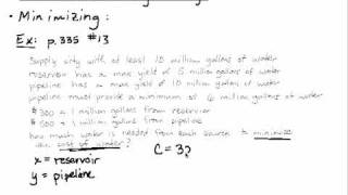 6.2 Linear Programming Minimize