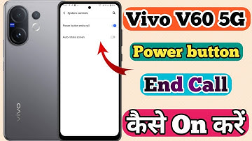 Vivo V60 5g Power Button End Call Setting Kaise On Kare // How To Power Button End Call In Vivo V60