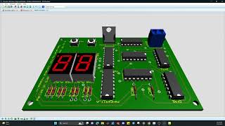 PCB - 0 to 99 counter with 7 segment display