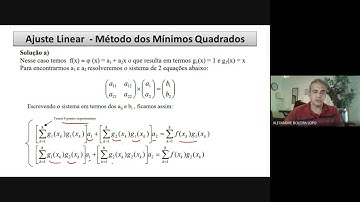 Cálculo Numérico- Ajuste linear- Método do mínimos quadrados (Excel)