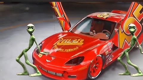 Green Alien Dance 2025 Dame Tu Cosita - Whine Up [Ultra Records] Animation - Cars Lightning McQueen 
