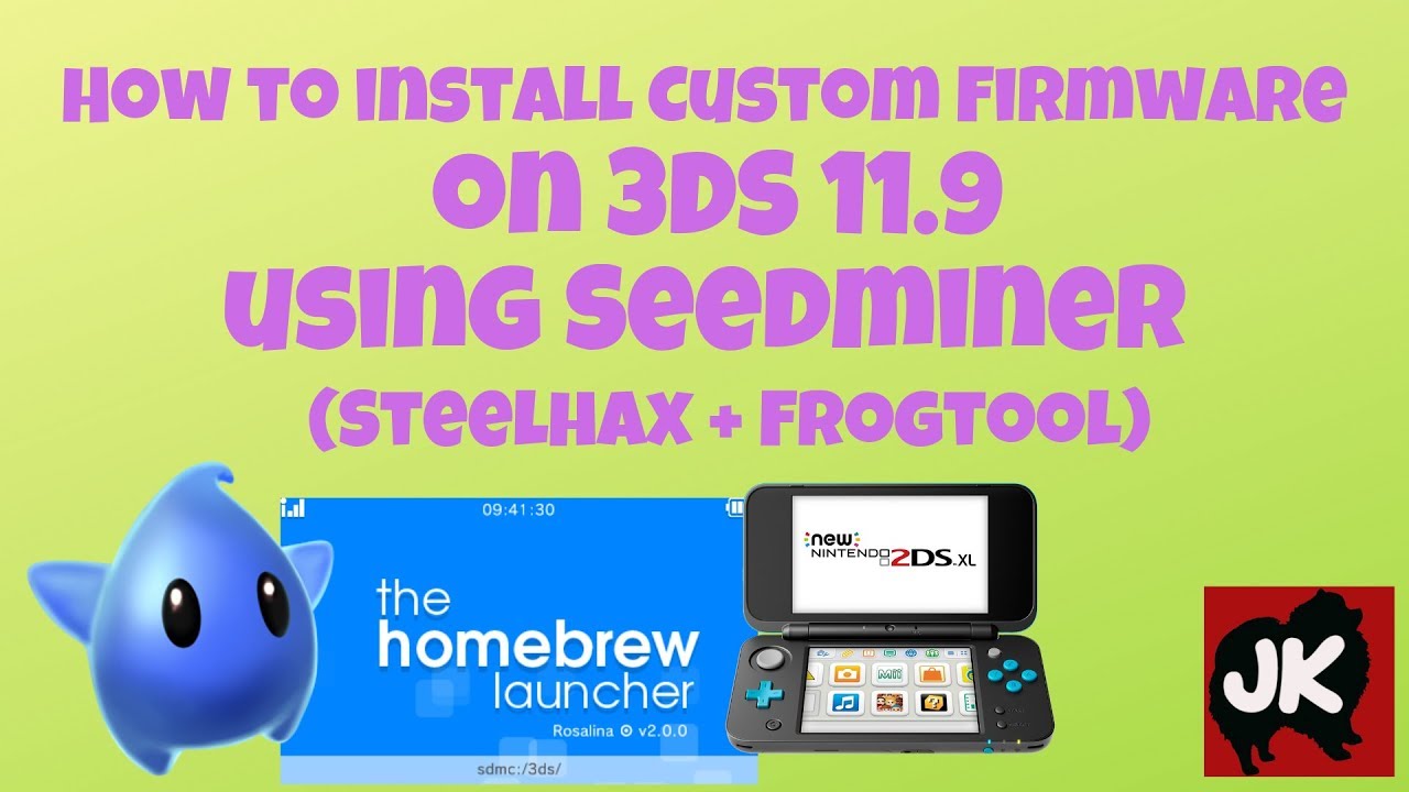 How To Install Custom Firmware On 3ds 11 9 Using Seedminer Youtube