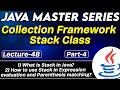 #48 Collection Framework Stack Class Part-4 in Java | What is Stack in JAVA? | Tpoint Tech