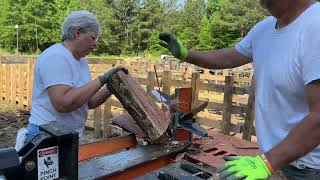 Filling the New Firewood Bunker #firewood #splitting