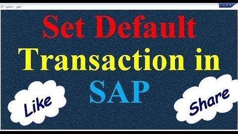 How to SET START TRANSACTION in SAP .......????????????